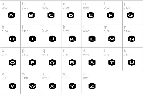AlphaShapes hexagons 3 details - Free Fonts at FontZone.net