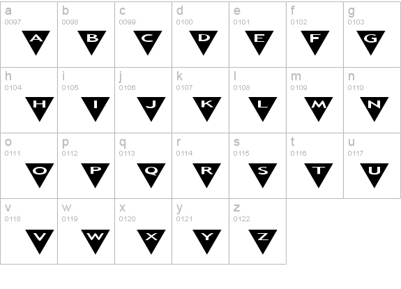 AlphaShapes triangles 2 details - Free Fonts at FontZone.net