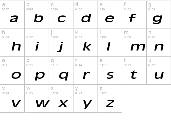 Antiqua 101 Extended Italic details - Free Fonts at FontZone.net