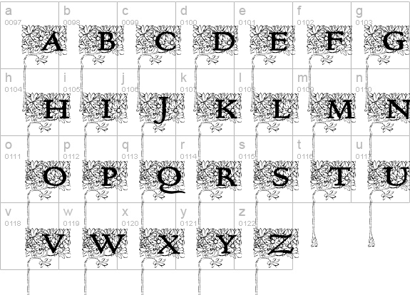 Arborial_Initials details - Free Fonts at FontZone.net