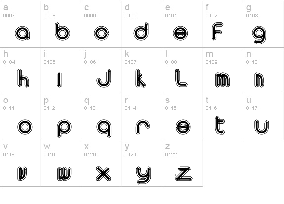 area OUTLINEe details - Free Fonts at FontZone.net