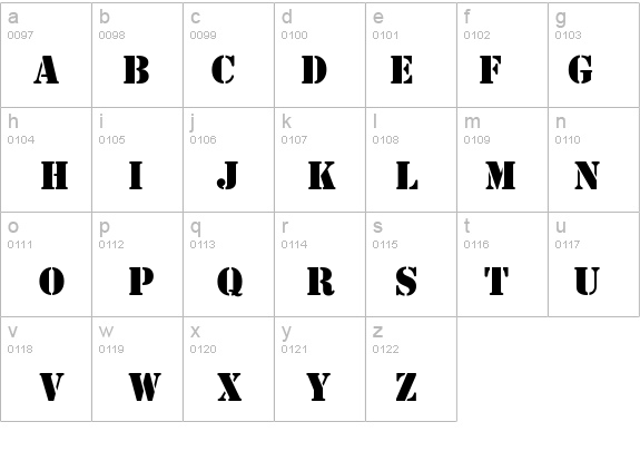 Army details - Free Fonts at FontZone.net