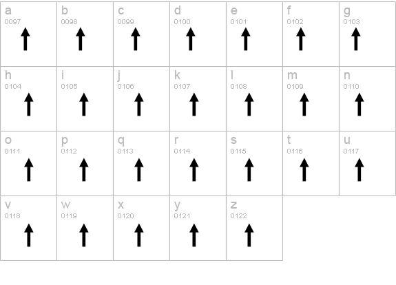 Arrows1 details - Free Fonts at FontZone.net