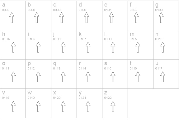 Arrows2 details - Free Fonts at FontZone.net