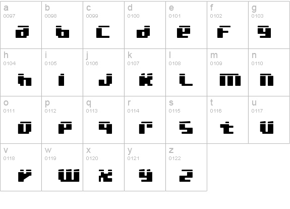 bad robot laser details - Free Fonts at FontZone.net