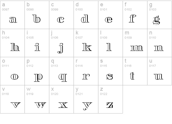 Barclay Outline Cg details - Free Fonts at FontZone.net