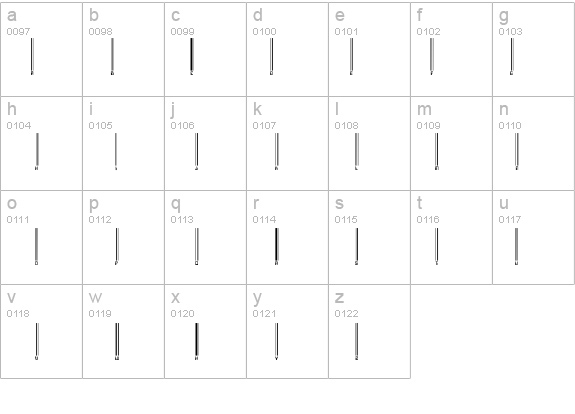 Barcoding details - Free Fonts at FontZone.net