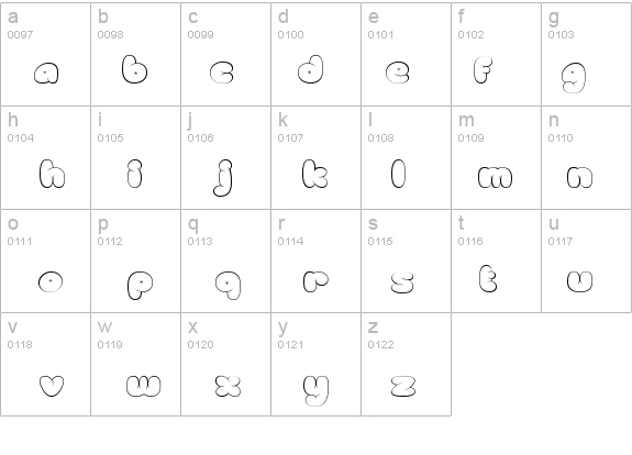 Beanbag details - Free Fonts at FontZone.net