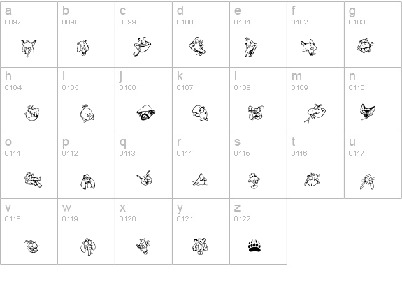 Bearpaw Bats details - Free Fonts at FontZone.net