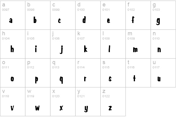 Big Nib-Condensed Normal details - Free Fonts at FontZone.net
