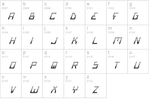 Bionic Type Grad Italic details - Free Fonts at FontZone.net