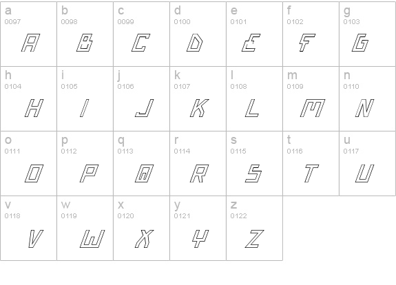 Bionic Type Out Italic details - Free Fonts at FontZone.net