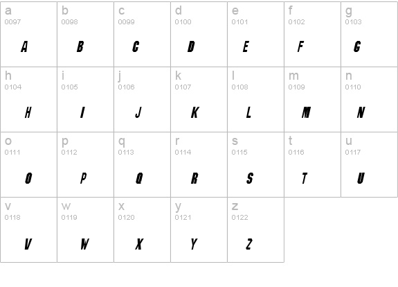 Block-Condensed Bold Italic details - Free Fonts at FontZone.net