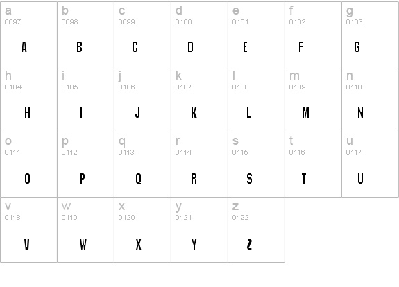 Block-Condensed Normal details - Free Fonts at FontZone.net