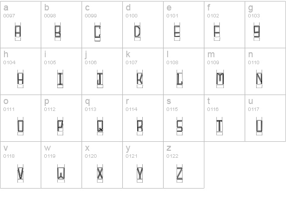 BlockTitling Outline details - Free Fonts at FontZone.net