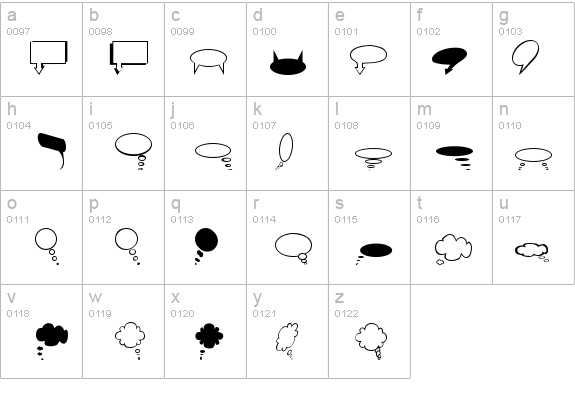 BlurbBats details - Free Fonts at FontZone.net