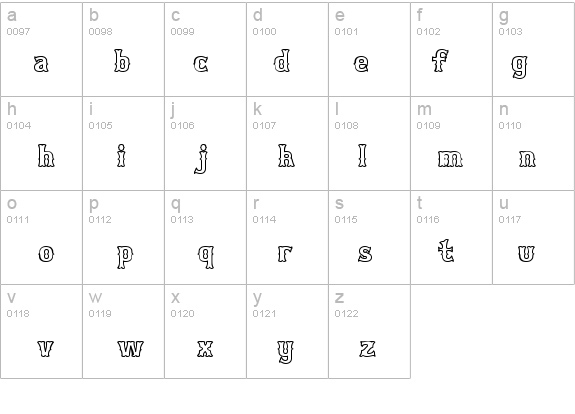 Bosox Outline Heavy details - Free Fonts at FontZone.net