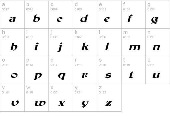 Brandywine-Extended Italic details - Free Fonts at FontZone.net