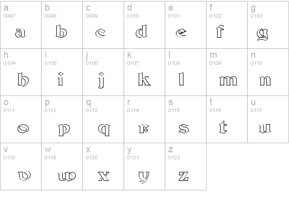 Brandywine-Hollow-Extended Normal details - Free Fonts at FontZone.net