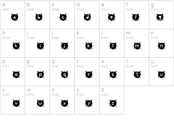 cats MEOW details - Free Fonts at FontZone.net