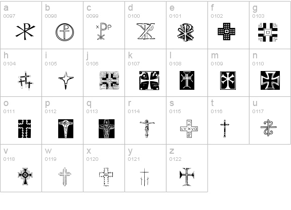 Christian Crosses II details - Free Fonts at FontZone.net