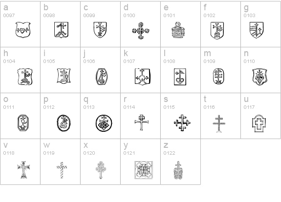 Christian Crosses IV details - Free Fonts at FontZone.net
