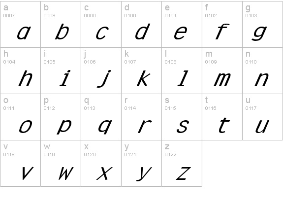 Clean-Extended Italic details - Free Fonts at FontZone.net