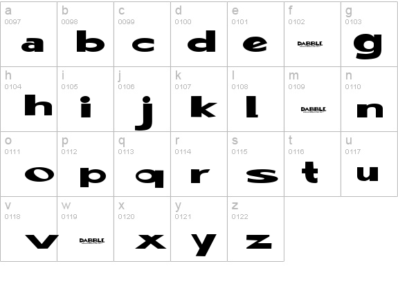 Dabble(eval) details - Free Fonts at FontZone.net