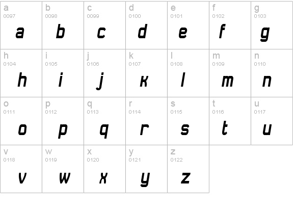 Daville Condensed Slanted details - Free Fonts at FontZone.net