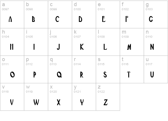 Deco-Condensed Bold details - Free Fonts at FontZone.net