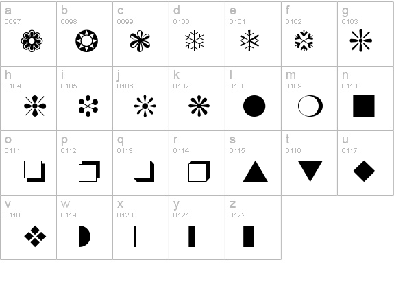 Dingbats1 details - Free Fonts at FontZone.net