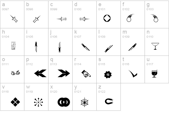 Dingbats4 details - Free Fonts at FontZone.net