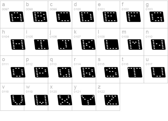 Domino flad kursiv details - Free Fonts at FontZone.net