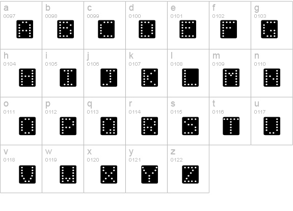 Domino square details - Free Fonts at FontZone.net