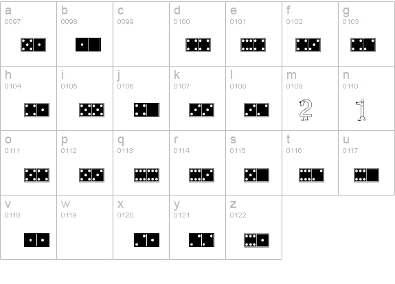 Domino details - Free Fonts at FontZone.net