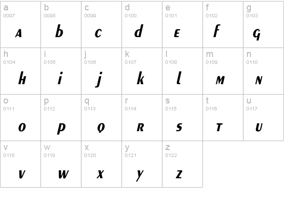 Exotic-Bold Th Italic details - Free Fonts at FontZone.net
