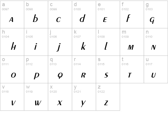 Exotic-Demi Italic details - Free Fonts at FontZone.net