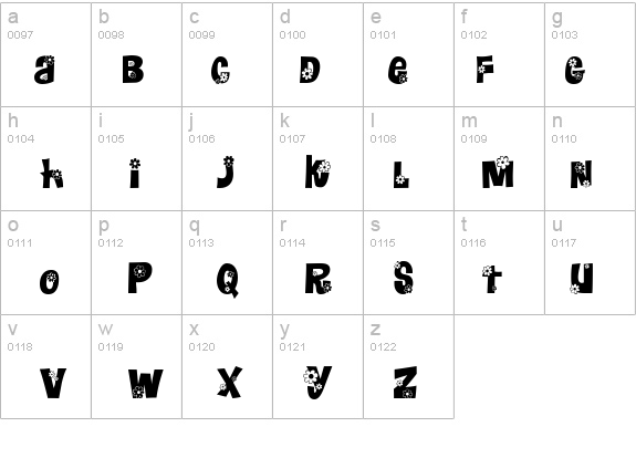 Floralies details - Free Fonts at FontZone.net