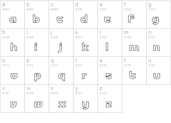 Futurex Phat Outline details - Free Fonts at FontZone.net