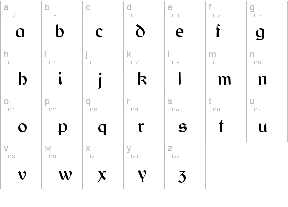 Gaelic Regular details - Free Fonts at FontZone.net