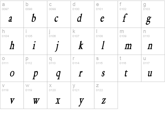 Galant Condensed BoldItalic details - Free Fonts at FontZone.net