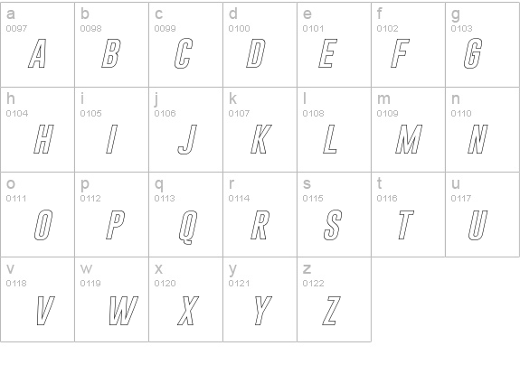 Gobold Hollow Italic details - Free Fonts at FontZone.net