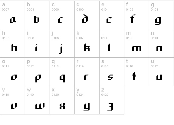 Gothic-Extended Normal details - Free Fonts at FontZone.net