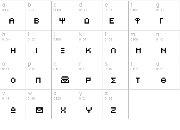 GreekBearTinyE details - Free Fonts at FontZone.net