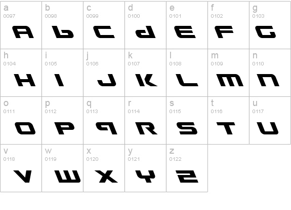 Gunship Leftalic details - Free Fonts at FontZone.net