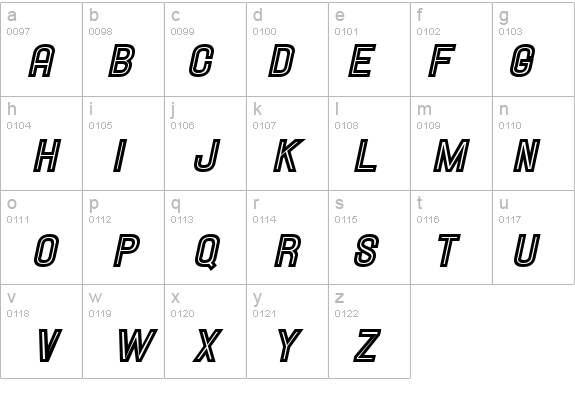 Hallandale Inline Italic JL details - Free Fonts at FontZone.net