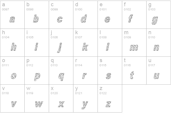 Hole 3 Cursive Outline Font