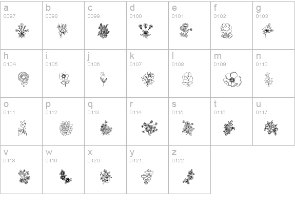 In my garden details - Free Fonts at FontZone.net