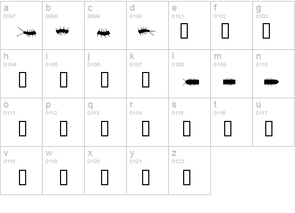 Insectile Solid details - Free Fonts at FontZone.net
