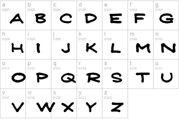 JeffreyPrint JL Wide details - Free Fonts at FontZone.net